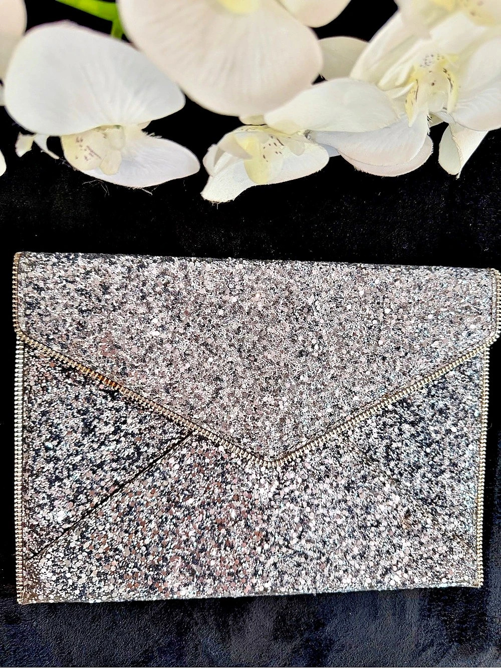 Rebecca Minkoff Leo Envelope Clutch Gray & Black